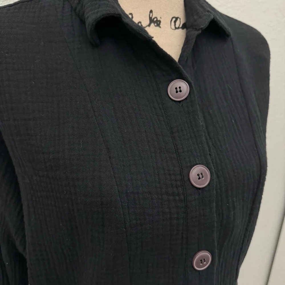 Free People Sunstreaks Tie Front Top Blouse Size Small - Picture 7 of 13